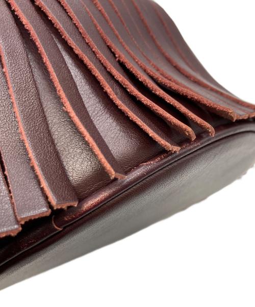 J&M DAVIDSON（ジェイ＆エム デヴィッドソン）J&M DAVIDSON (ジェイ＆エム デヴィッドソン) フリンジ巾着ポーチ ブラウンの古着・服飾アイテム