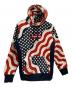 SUPREME（シュプリーム）の古着「BOX LOGO PULLOVER HOODIE FLAG」｜ネイビー×レッド
