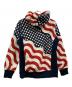 SUPREME (シュプリーム) BOX LOGO PULLOVER HOODIE FLAG ネイビー×レッド サイズ:M：30000円