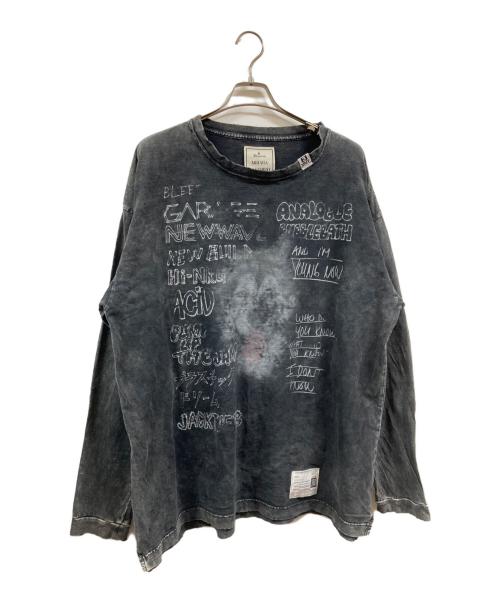 MIHARA YASUHIRO（ミハラヤスヒロ）MIHARA YASUHIRO (ミハラヤスヒロ) BLEACHED LS TEE グレー サイズ:50の古着・服飾アイテム