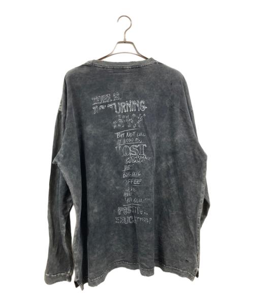 MIHARA YASUHIRO（ミハラヤスヒロ）MIHARA YASUHIRO (ミハラヤスヒロ) BLEACHED LS TEE グレー サイズ:50の古着・服飾アイテム