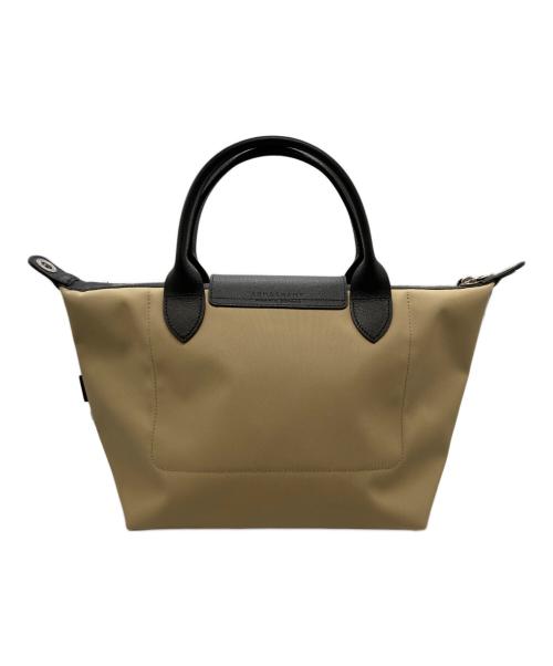 LONGCHAMP（ロンシャン）LONGCHAMP (ロンシャン) エナジー S トップハンドルバッグ ベージュ×ブラックの古着・服飾アイテム