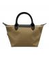 LONGCHAMP (ロンシャン) エナジー S トップハンドルバッグ ベージュ×ブラック：25000円