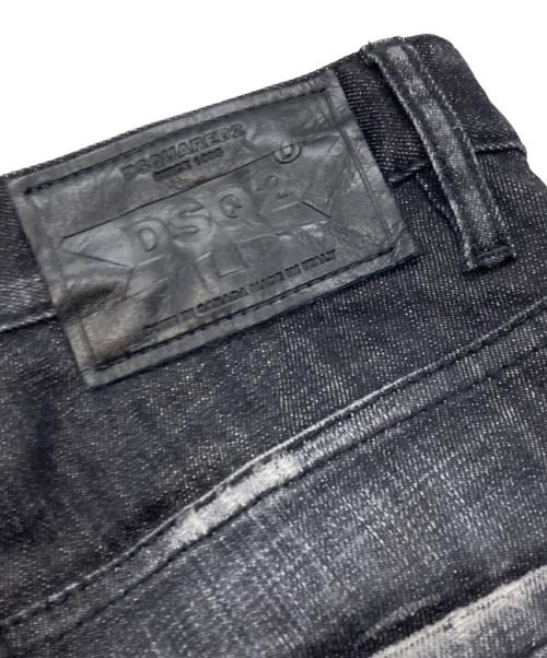DSQUARED2（ディースクエアード）DSQUARED2 (ディースクエアード) スケータージーンダメージ加工スキニーデニムパンツ インディゴ サイズ:44の古着・服飾アイテム