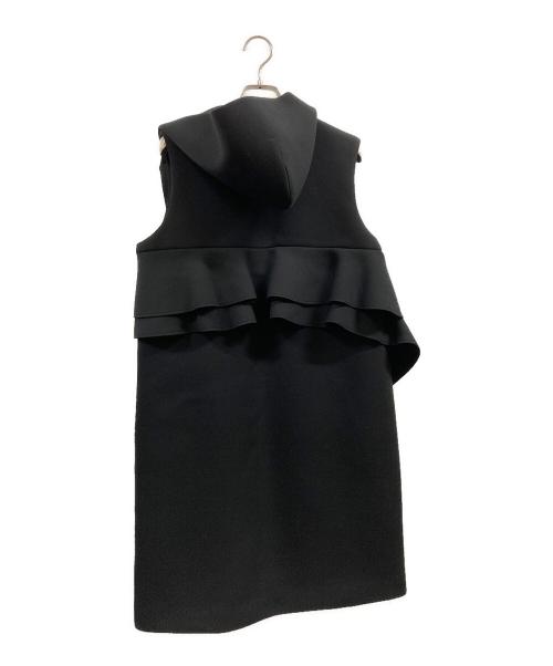 YORI（ヨリ）YORI (ヨリ) ボンディングロングジレ ブラック サイズ:FREEの古着・服飾アイテム