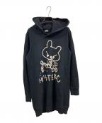 Hysteric Glamourヒステリックグラマー）の古着「KNOCKING BEAR プリント ワンピース」｜ブラック