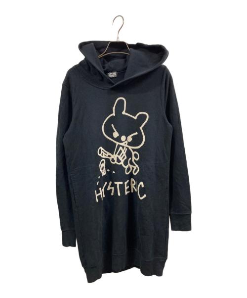 Hysteric Glamour（ヒステリックグラマー）Hysteric Glamour (ヒステリックグラマー) KNOCKING BEAR プリント ワンピース ブラック サイズ:FREEの古着・服飾アイテム