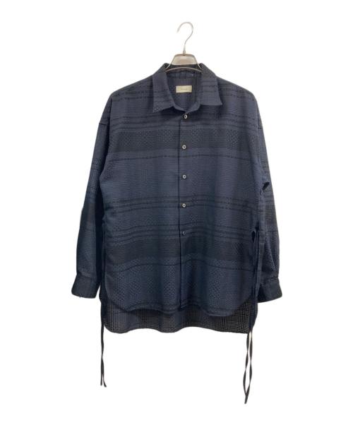 Toironier（トワロニエ）Toironier (トワロニエ) サイドコードチェックシャツ ネイビー サイズ:FREEの古着・服飾アイテム