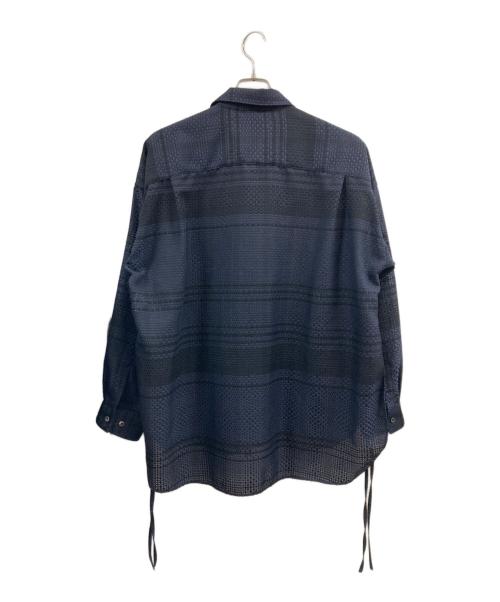 Toironier（トワロニエ）Toironier (トワロニエ) サイドコードチェックシャツ ネイビー サイズ:FREEの古着・服飾アイテム