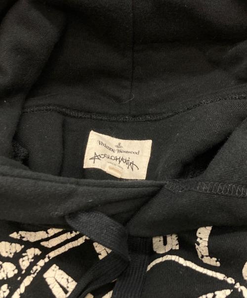 Vivienne Westwood ANGLOMANIA（ヴィヴィアンウエストウッドアングロマニア）VIVIENNE WESTWOOD ANGLOMANIA (ヴィヴィアンウエストウッドアングロマニア) プルオーバーパーカー ブラック サイズ:Ｍの古着・服飾アイテム