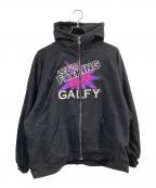 GALFYガルフィー）の古着「LFG!!フルジップパーカー」｜ブラック