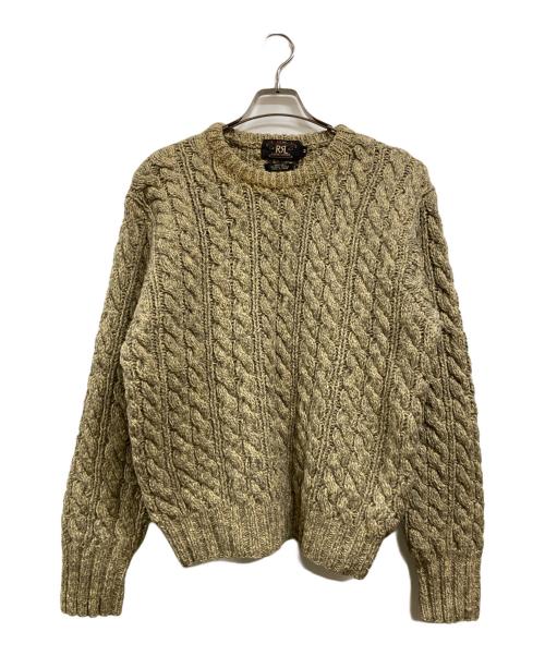 RRL（ダブルアールエル）RRL (ダブルアールエル) フィッシャーマンニット ベージュ サイズ:Mの古着・服飾アイテム
