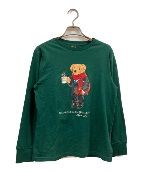 POLO RALPH LAUREN（ポロ・ラルフローレン）POLO RALPH LAUREN (ポロ・ラルフローレン) ポロベアプリントカットソー グリーン サイズ:Mの古着・服飾アイテム