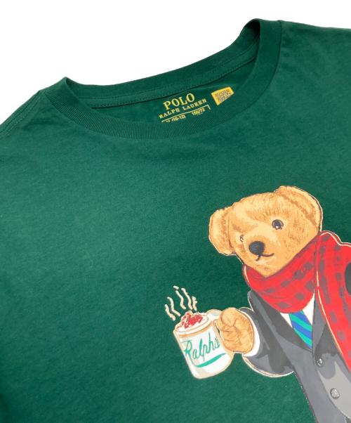 POLO RALPH LAUREN（ポロ・ラルフローレン）POLO RALPH LAUREN (ポロ・ラルフローレン) ポロベアプリントカットソー グリーン サイズ:Mの古着・服飾アイテム