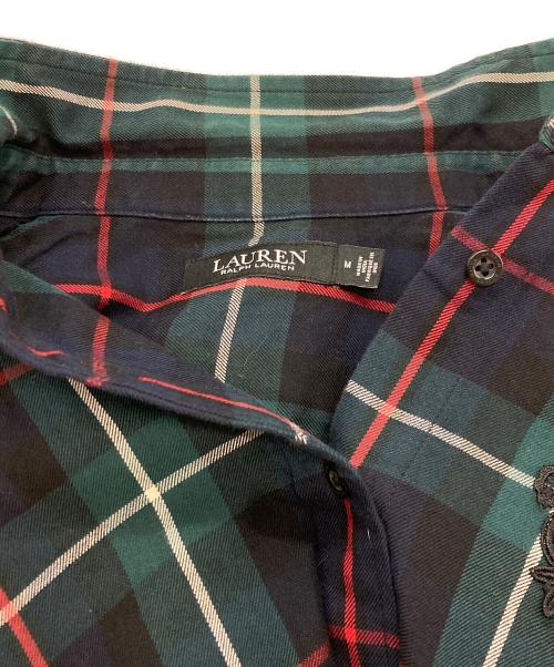 LAUREN RALPH LAUREN（ローレンラルフローレン）LAUREN RALPH LAUREN (ローレンラルフローレン) チェックシャツ グリーン サイズ:Ｍの古着・服飾アイテム