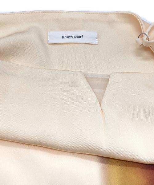 Knuth Marf（クヌースマーフ）Knuth Marf (クヌースマーフ) フラワープリントサテンドレス ベージュ サイズ:XSの古着・服飾アイテム