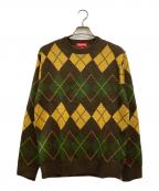 SUPREMEシュプリーム）の古着「15AW/ARGYLE CREWNECK SWEATER」｜グリーン×イエロー