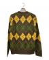 Supreme (シュプリーム) 15AW/ARGYLE CREWNECK SWEATER グリーン×イエロー サイズ:Ｍ：9000円