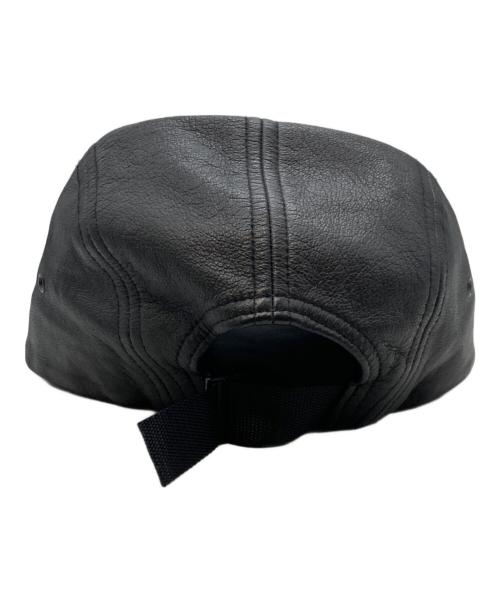 SUPREME（シュプリーム）SUPREME (シュプリーム) LEATHER CAMP CAP ブラックの古着・服飾アイテム