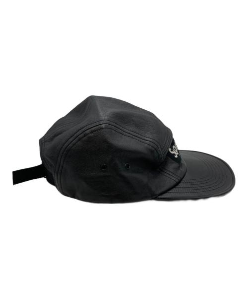 SUPREME（シュプリーム）SUPREME (シュプリーム) LEATHER CAMP CAP ブラックの古着・服飾アイテム