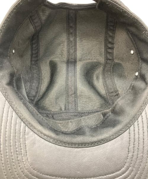 SUPREME（シュプリーム）SUPREME (シュプリーム) LEATHER CAMP CAP ブラックの古着・服飾アイテム