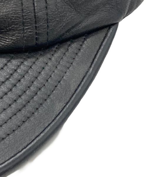 SUPREME（シュプリーム）SUPREME (シュプリーム) LEATHER CAMP CAP ブラックの古着・服飾アイテム
