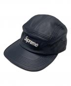 SUPREMEシュプリーム）の古着「LEATHER CAMP CAP」｜ブラック