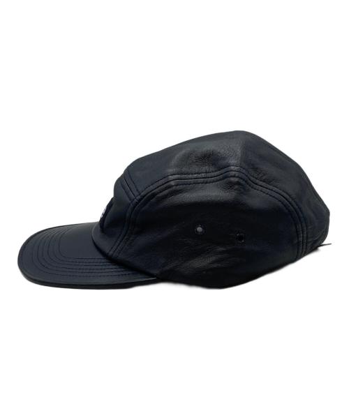 SUPREME（シュプリーム）SUPREME (シュプリーム) LEATHER CAMP CAP ブラックの古着・服飾アイテム