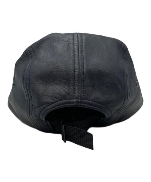 SUPREME（シュプリーム）SUPREME (シュプリーム) LEATHER CAMP CAP ブラックの古着・服飾アイテム