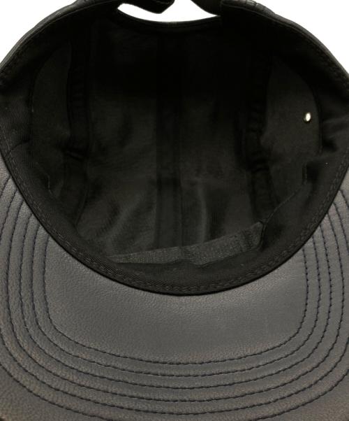 SUPREME（シュプリーム）SUPREME (シュプリーム) LEATHER CAMP CAP ブラックの古着・服飾アイテム