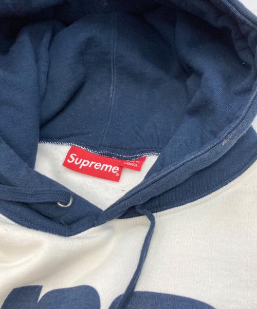 SUPREME（シュプリーム）Supreme (シュプリーム) Blocked Hooded Sweatshirt ネイビー サイズ:Mの古着・服飾アイテム