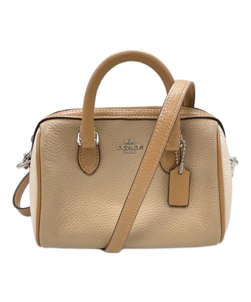 COACH（コーチ）COACH (コーチ) ミニ ローアン クロスボディ・カラーブロック ブラウンの古着・服飾アイテム