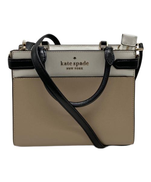 Kate Spade（ケイトスペード）Kate Spade (ケイトスペード) 2WAYバッグ ホワイト×ベージュの古着・服飾アイテム