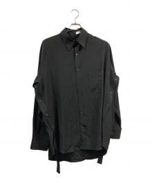 sulvam×Ujoh（サルバム×ウジョー）の古着「Back＆Side Open Shirts」｜ブラック