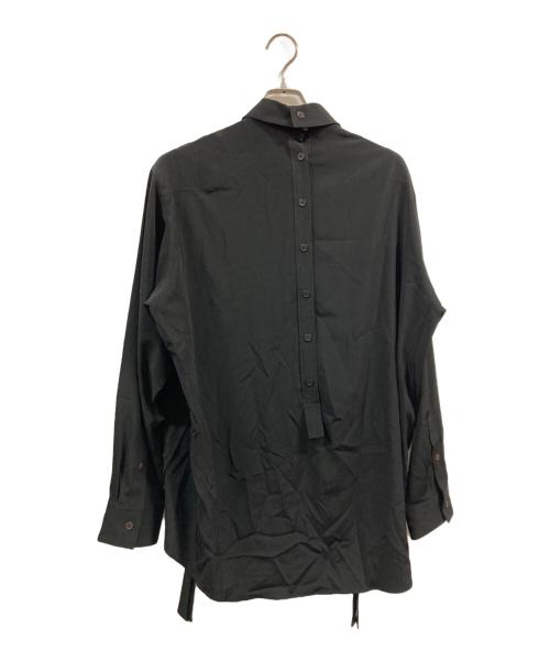 sulvam（サルバム）sulvam (サルバム) Ujoh (ウジョー) Back＆Side Open Shirts ブラック サイズ:Lの古着・服飾アイテム