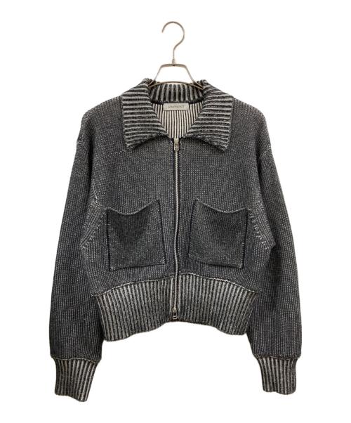WRAPINKNOT（ラッピンノット）WRAPINKNOT (ラッピンノット) ドライバーズニット ブラック×ホワイト サイズ:freeの古着・服飾アイテム