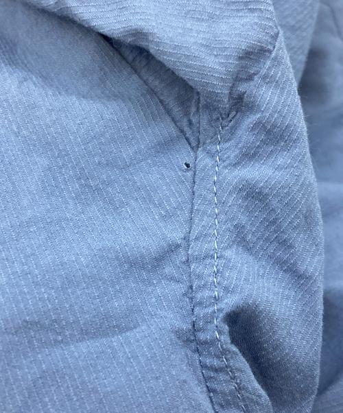 HUIS（ハウス）HUIS (ハウス) 8分袖やわらかオールドレピアリネンワイドブラウス ブルー サイズ:FREEの古着・服飾アイテム