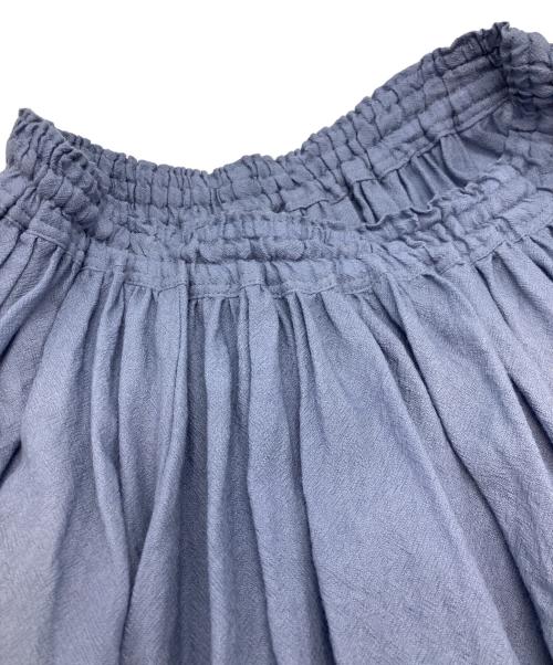 HUIS（ハウス）HUIS (ハウス) ウォッシャブルウールロングスカート ブルー サイズ:FREEの古着・服飾アイテム
