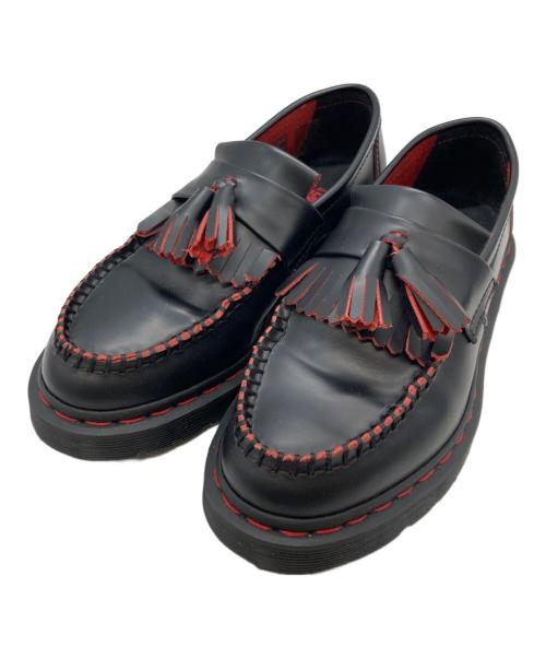 Dr.Martens（ドクターマーチン）Dr.Martens (ドクターマーチン) ADRIAN レッドステッチ タッセル ローファー ブラック サイズ:24の古着・服飾アイテム