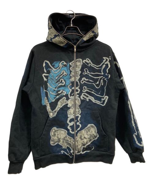 CACTUS（カクタス）CACTUS (カクタス) Travis Scott (トラヴィススコット) Skeleton Graffiti Full Zip Hoodie ブラック サイズ:Sの古着・服飾アイテム