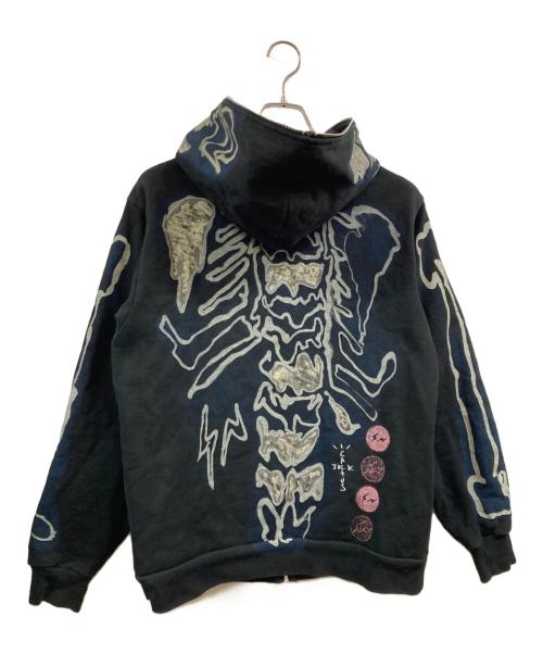 CACTUS（カクタス）CACTUS (カクタス) Travis Scott (トラヴィススコット) Skeleton Graffiti Full Zip Hoodie ブラック サイズ:Sの古着・服飾アイテム