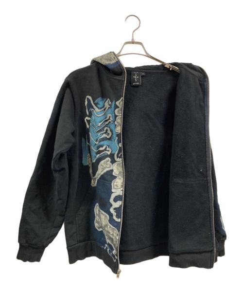 CACTUS（カクタス）CACTUS (カクタス) Travis Scott (トラヴィススコット) Skeleton Graffiti Full Zip Hoodie ブラック サイズ:Sの古着・服飾アイテム
