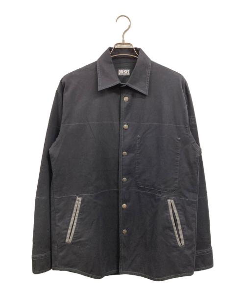 DIESEL（ディーゼル）DIESEL (ディーゼル) S-DOVESオーバーシャツジャケット ブラック サイズ:Ｍの古着・服飾アイテム