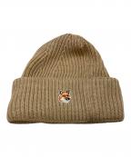 maison kitsuneメゾンキツネ）の古着「ニットキャップ」｜ベージュ