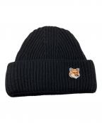 maison kitsuneメゾンキツネ）の古着「ニットキャップ」｜ブラック
