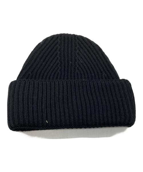 maison kitsune（メゾンキツネ）MAISON KITSUNE (メゾンキツネ) ニットキャップ ブラックの古着・服飾アイテム