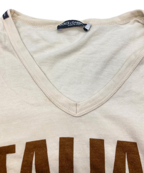 DOLCE & GABBANA（ドルチェ＆ガッバーナ）DOLCE & GABBANA (ドルチェ＆ガッバーナ) プリントTシャツ アイボリー サイズ:46の古着・服飾アイテム