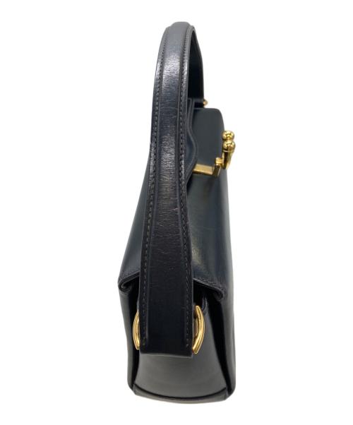 GUCCI（グッチ）GUCCI (グッチ) ホースシュー レザー ハンドバッグ ブラックの古着・服飾アイテム