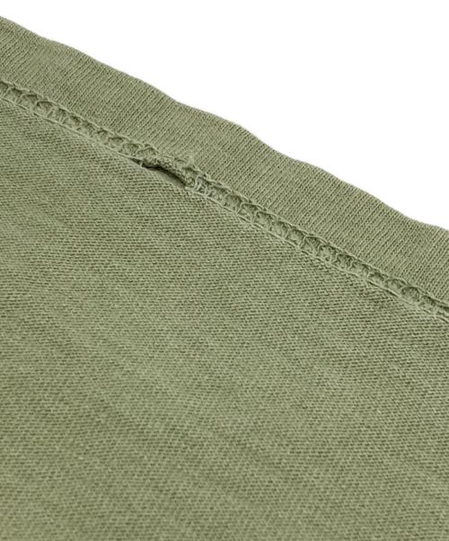 stussy（ステューシー）stussy (ステューシー) ロゴプリントTシャツ カーキ サイズ:Lの古着・服飾アイテム