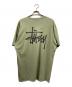 stussy (ステューシー) ロゴプリントTシャツ カーキ サイズ:L：6000円